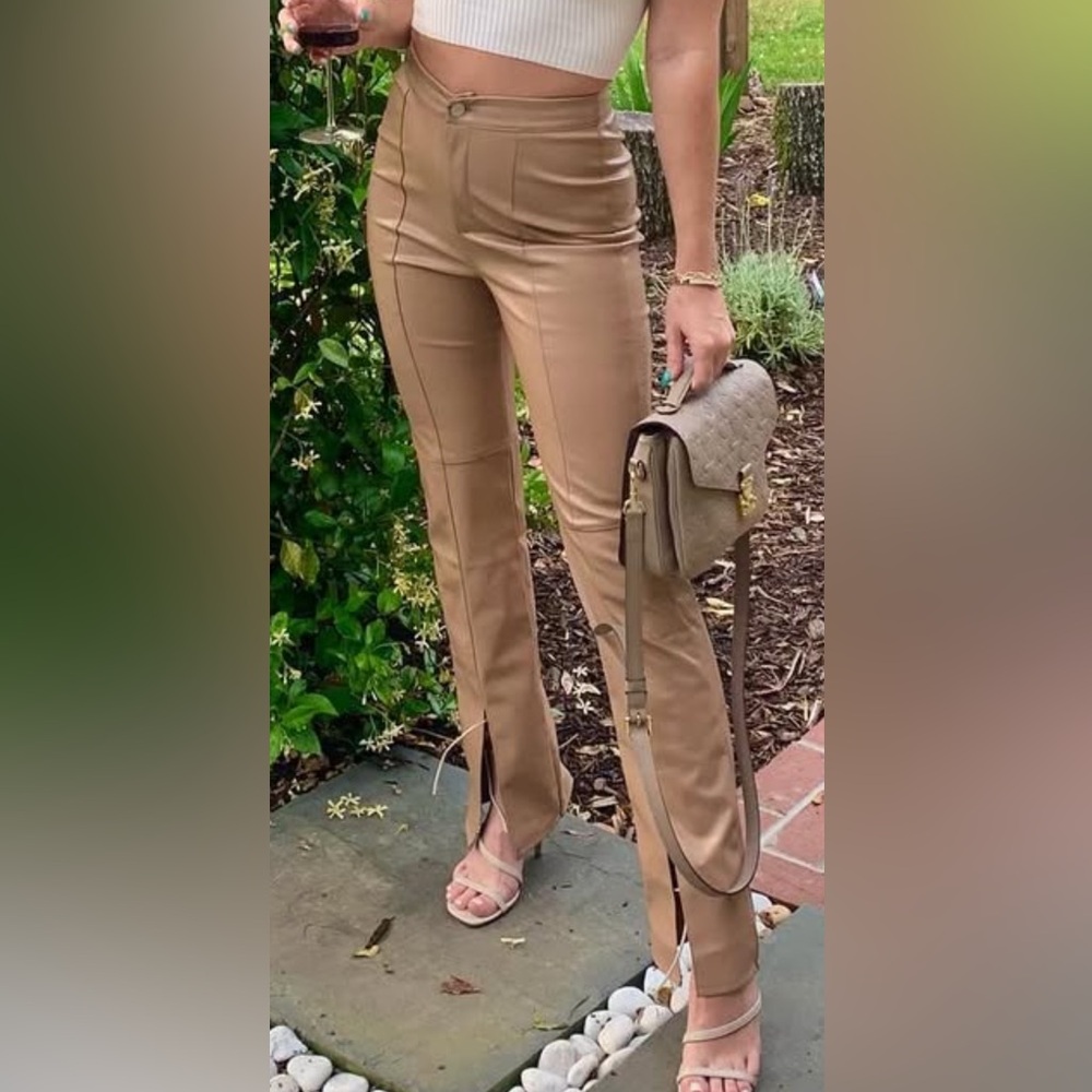 Missguided Tan Flare Pants